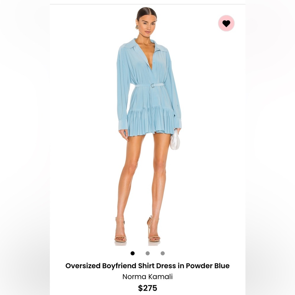 Norma Kamali Blue Ruffled Wrap Dress